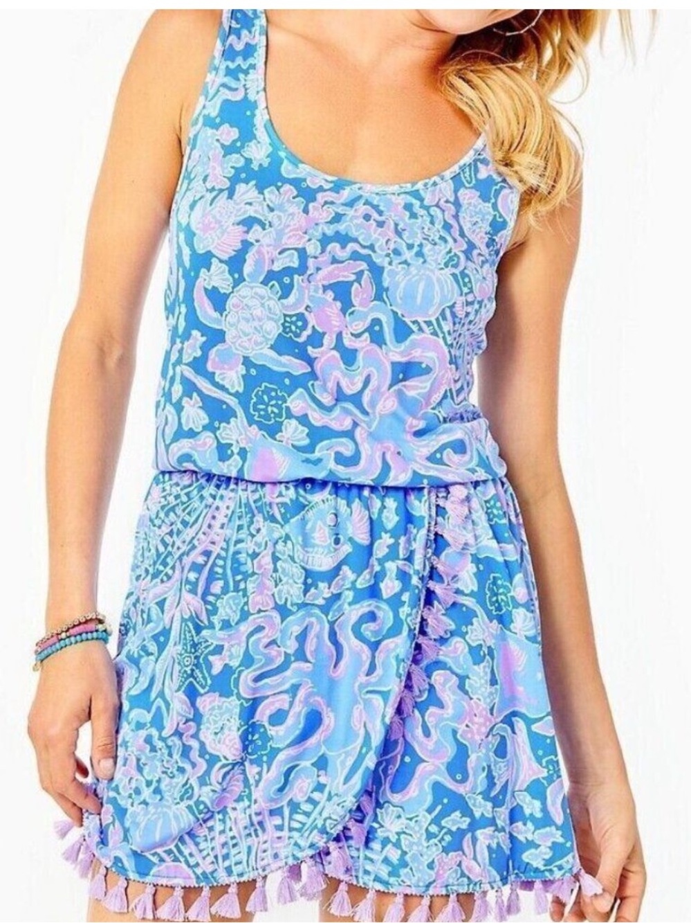 Lilly Pulitzer Jarrett One-Piece Romper with Tassels